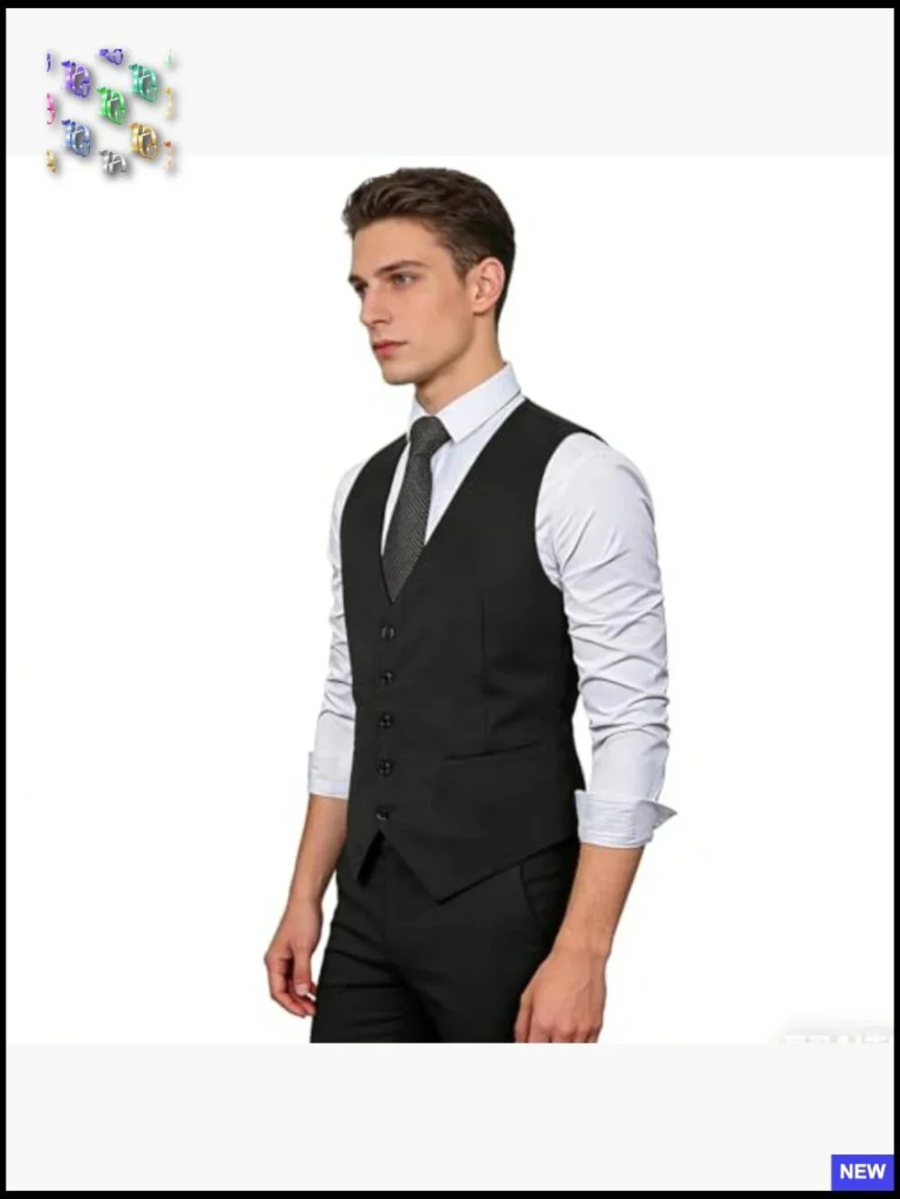 Classic Solid Color Business Suit Vest Regular Fit Tuxedo Waistcoat Wedding